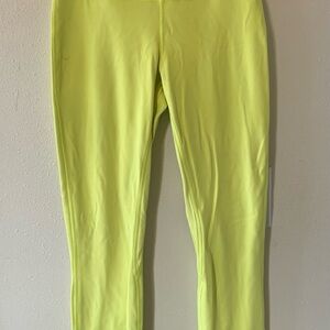 Lululemon Thicker Fabric Bright Yellow Leggings Sz 8 Tall